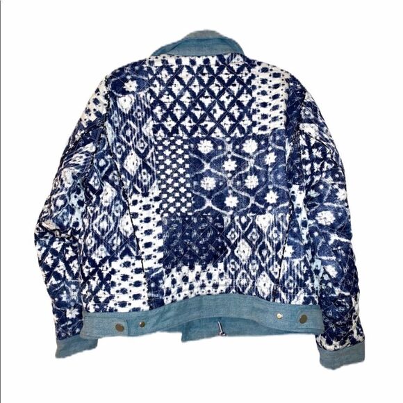 BlankNYC Reversible Denim-Trimmed Patchwork Jacket - Picture 4 of 6